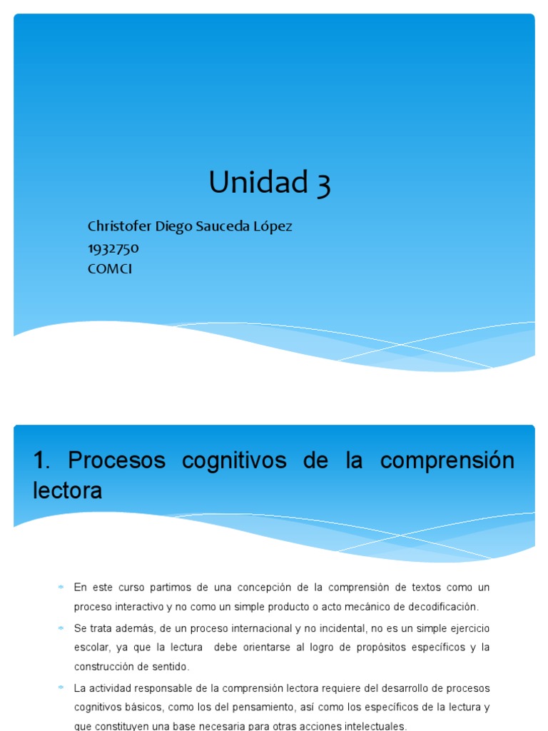 Unidad 3 | PDF | Comprensión lectora | Información