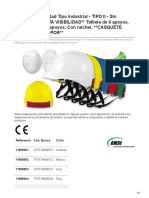 Casco de Seguridad Tipo Industrial TIPO II Sin Ventilación ALTA VISIBILIDAD Tafilete de 6 Apoyos Ba-1