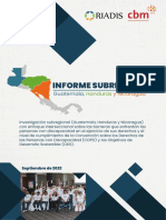 Informe Subregional (Guatemala, Honduras y Nicaragua) Sobre Discapacidad y Derechos.