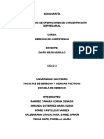 Monografía Control Previo de Operaciones de Concentración Empresarial
