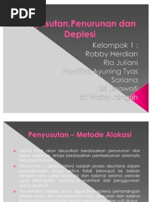 Peyusutan Penurunan Dan Deplesi