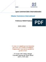 Master CI - Les Politiques Commerciales