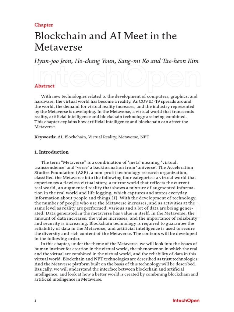 Blockchain and AI Meet in The Metaverse | PDF | Cryptocurrency