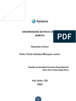 Resenha Critica Processo Penal Aplicado - Standard Probatórios