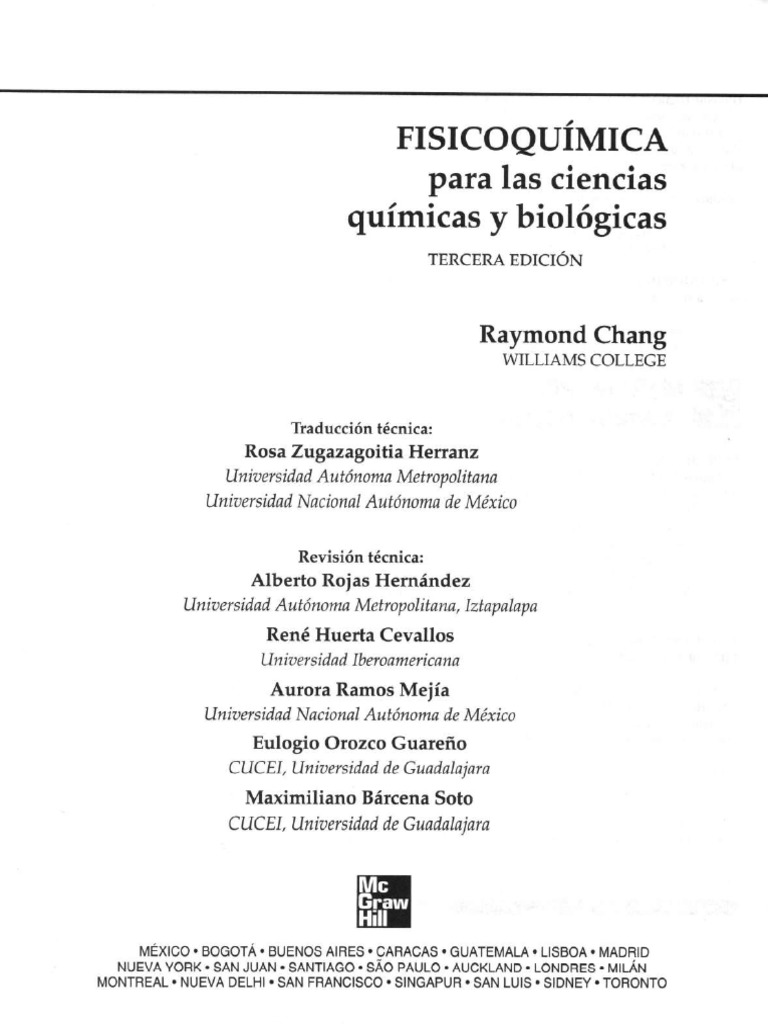 Chang, R - Fisicoquimica - Capitulos 1 A 6 | PDF