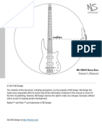 NS CR Radius Bass Guitar Owners Manual