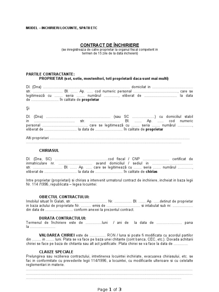 Act Aditional Contract De Inchiriere Locuinta Image to u