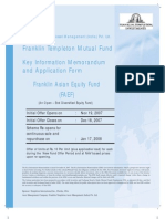 NFO Franklin Templeton Asian Equity Fund Application Form