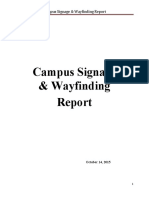 Campus Signage and Wayfinding Report