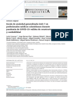 Escala de Ansiedad Generalizada GAD-7 en Profesionales Médicos Colombianos Durante Pandemia de COVID-19. Validez de Constructo y Confiabilidad