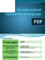 The Interactional Approaches To Language
