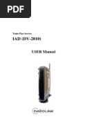 IAD (DV-2010) : USER Manual