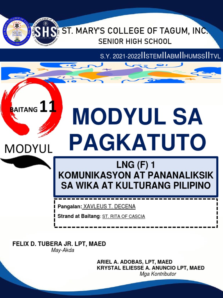 Filipino Module 2 Pdf