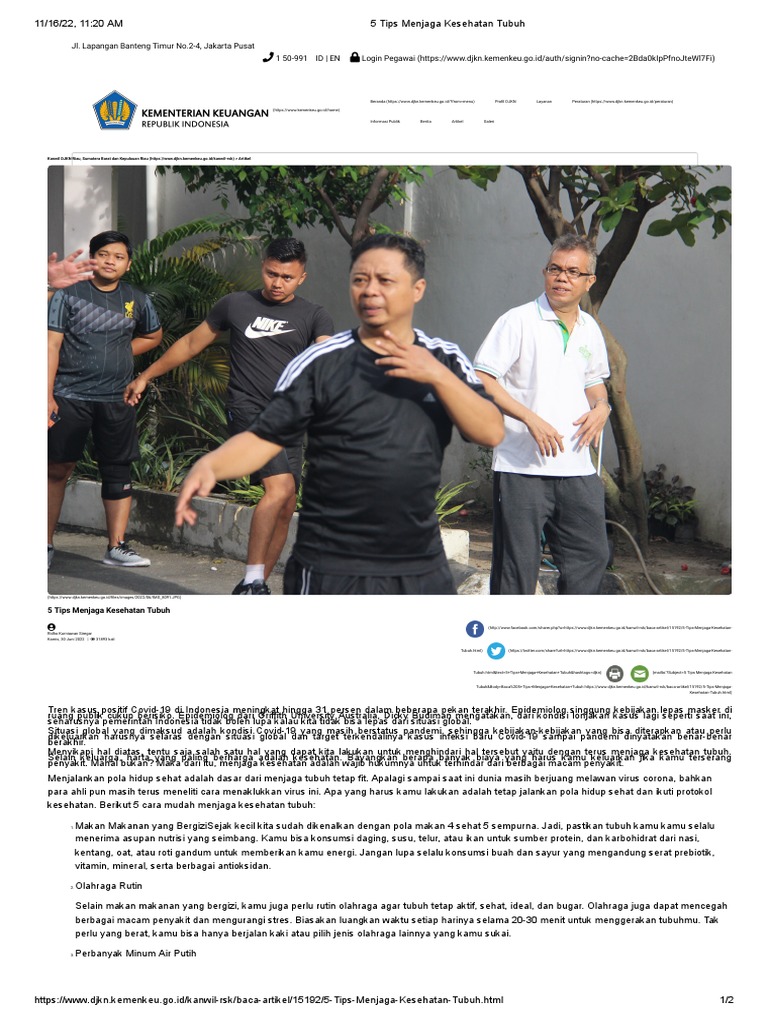 Mempertahankan Kesehatan Tubuh untuk Kehidupan Lebih Baik