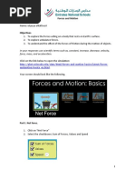 PhET - Forces Motion Basics in html5 10.3.17 | PDF | Force | Mass