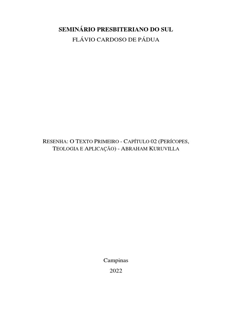 Teologia das Perícopes na Pregação | PDF | Teologia | Bíblia