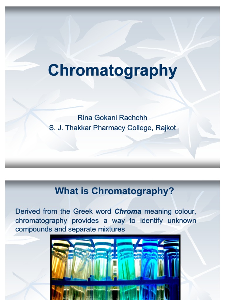 Chromatography PDF Chromatography High Performance Liquid