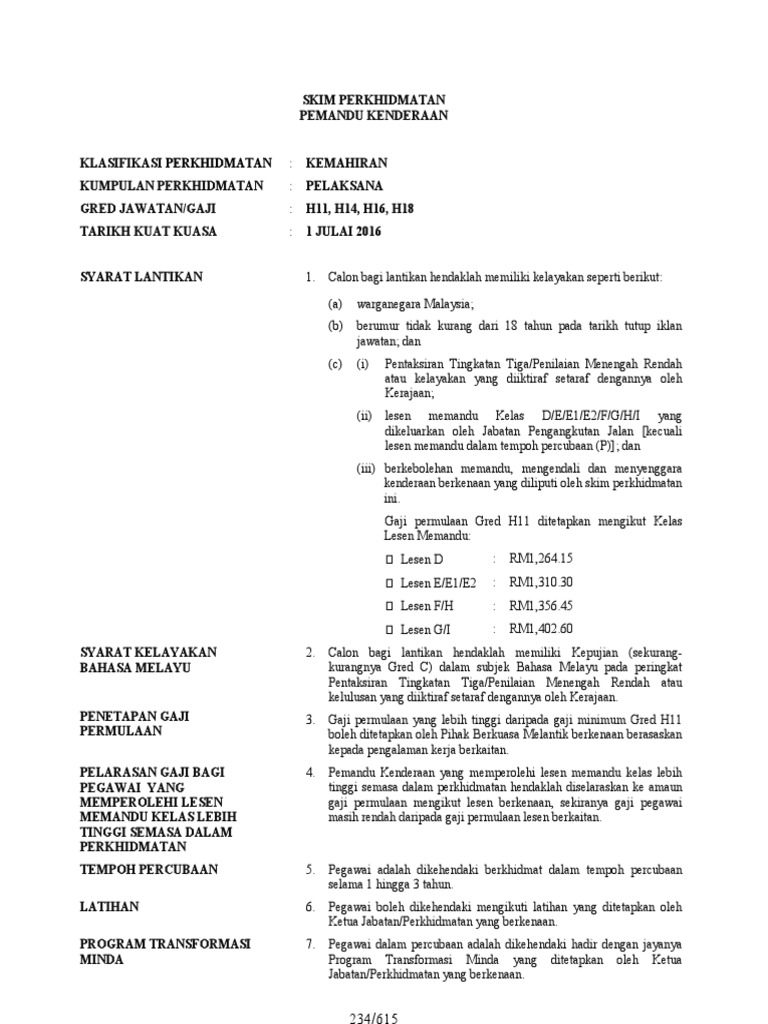 Skim Pemandu Kenderaan | PDF