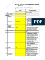 Job Description Panitia Pelaksana Pernikahan Dzikra 29 Oktober