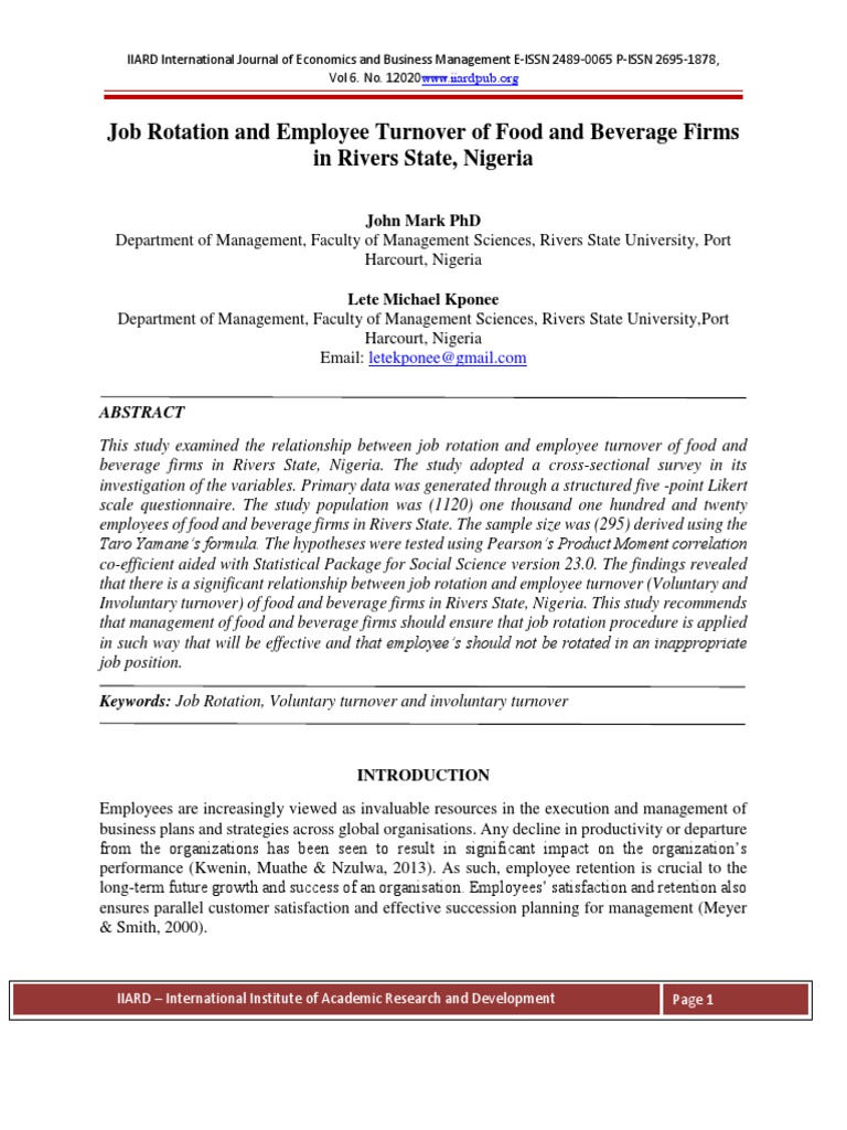 Job Rotation and Employee | PDF