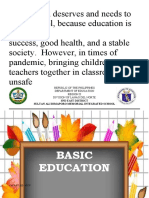 Basic Education Learning Recovery Continuity Plan