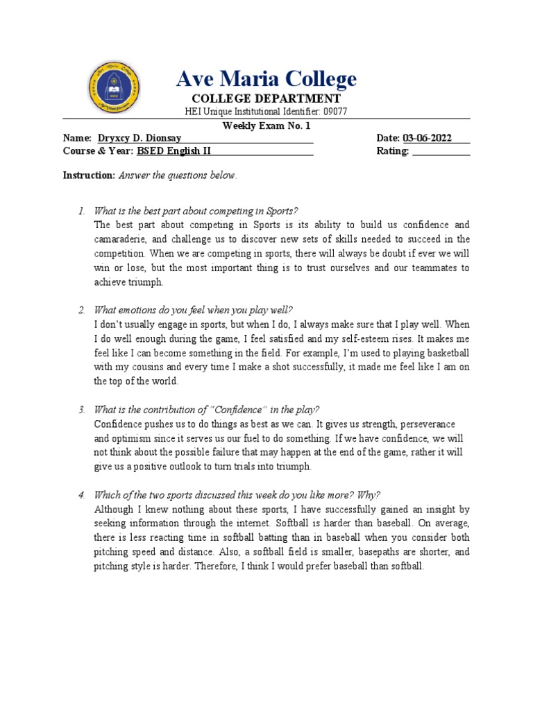 PE 4 Team Sports & Games PDF