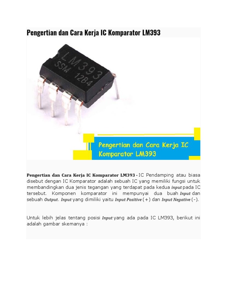 IC Komparator LM393 | PDF