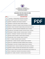 Assignment Order 2020, 2021, 2022