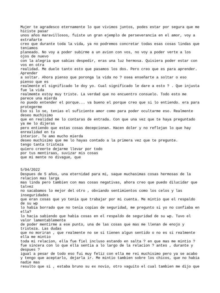 Sentimientos | PDF | Amor | Verdad