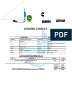 COTIZACIÓN DEL D65 EX - 15 #0040 Servicio de Reparación de Componentes Hidráulicos