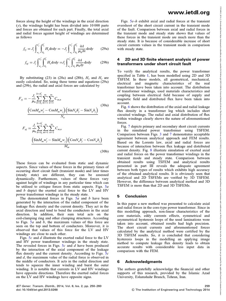Axial and Radial Forces in Transformers | PDF | Transformer | Force