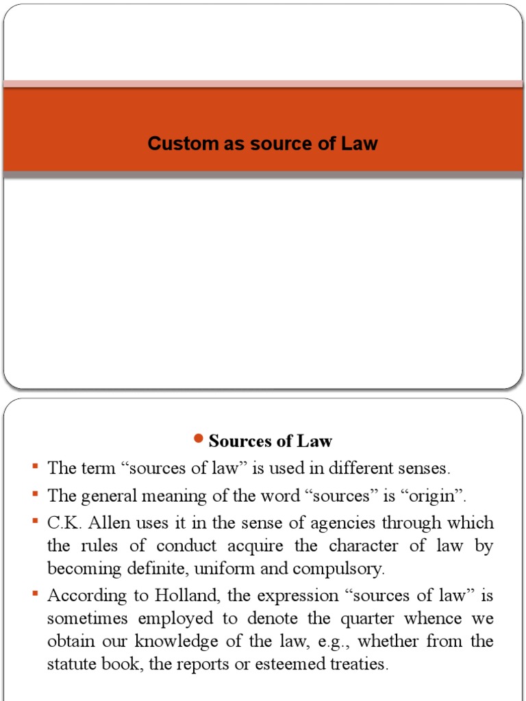 What Is A Source Of Law