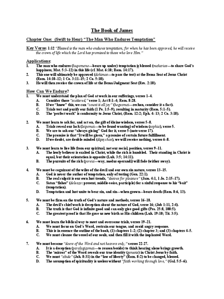 Overview Of The Book Of James