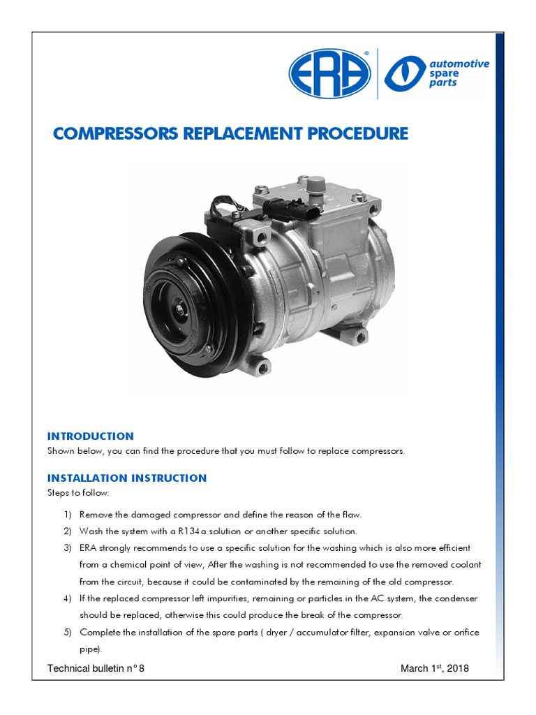 Compressors Replacement Procedure PDF