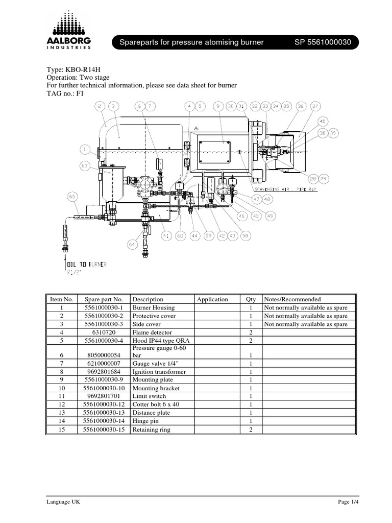 Composite Boiler Burner Spares PDF Valve Combustion