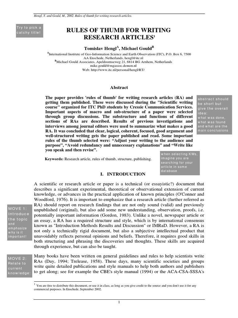 Rule of Thumb | PDF