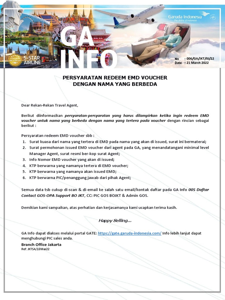 Gainfo 006 Persyaratan Redeem Emd Voucher PDF