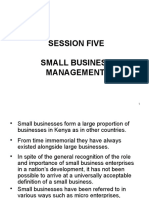 Session 5. Small Business Mgt.