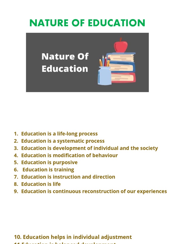 Understanding the Nature of Education | PDF
