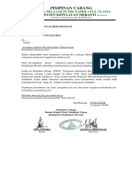 Surat Permohonan Rekomendasi PC IPPNU Kabupaten Kepulauan Meranti