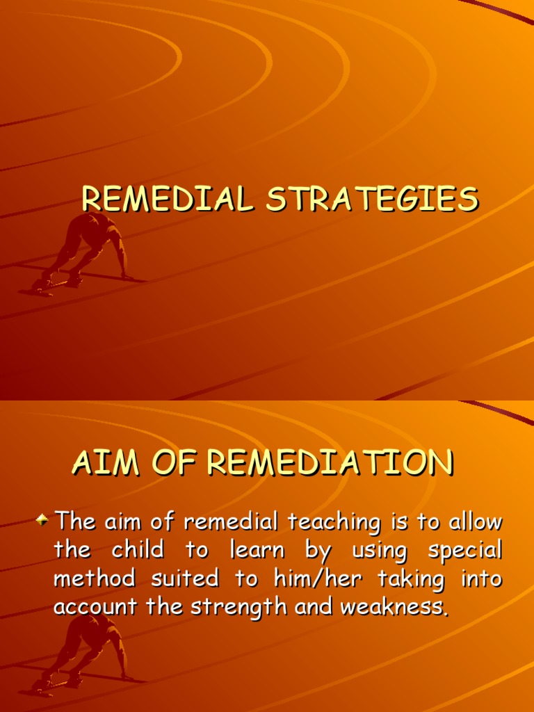 Remedial Strategies | PDF | Career & Growth