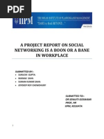 Download A Project Report on Social Networking is a Boon or a Bane in Workplace by Moushumi Chakravarty SN60797508 doc pdf