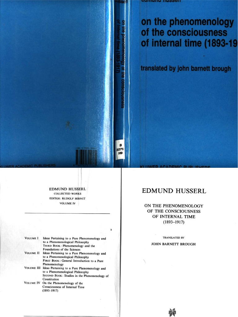 Husserl - On The Phenomenology of Consciousness of Internal Time | PDF ...