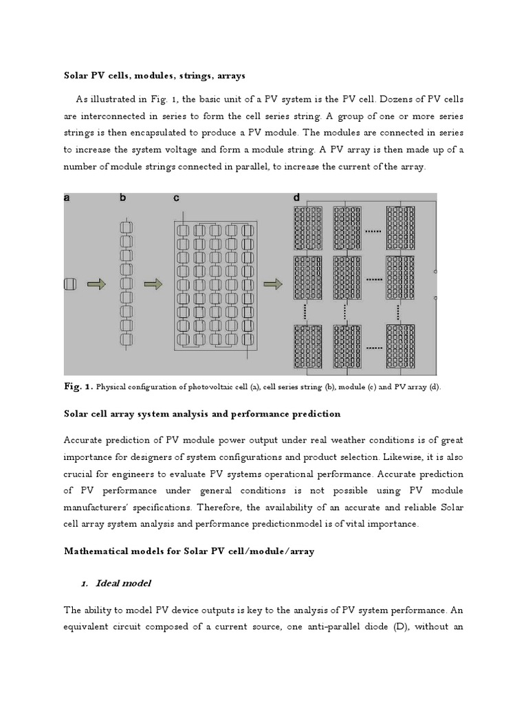 Understanding Solar PV Cell Models | PDF | Science & Mathematics