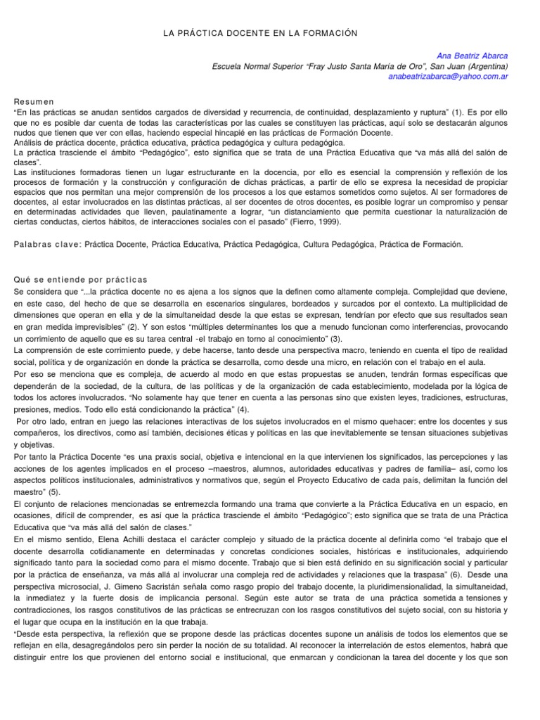 Practicas Docentes Que Se Entiende Por Eso Pedagogía