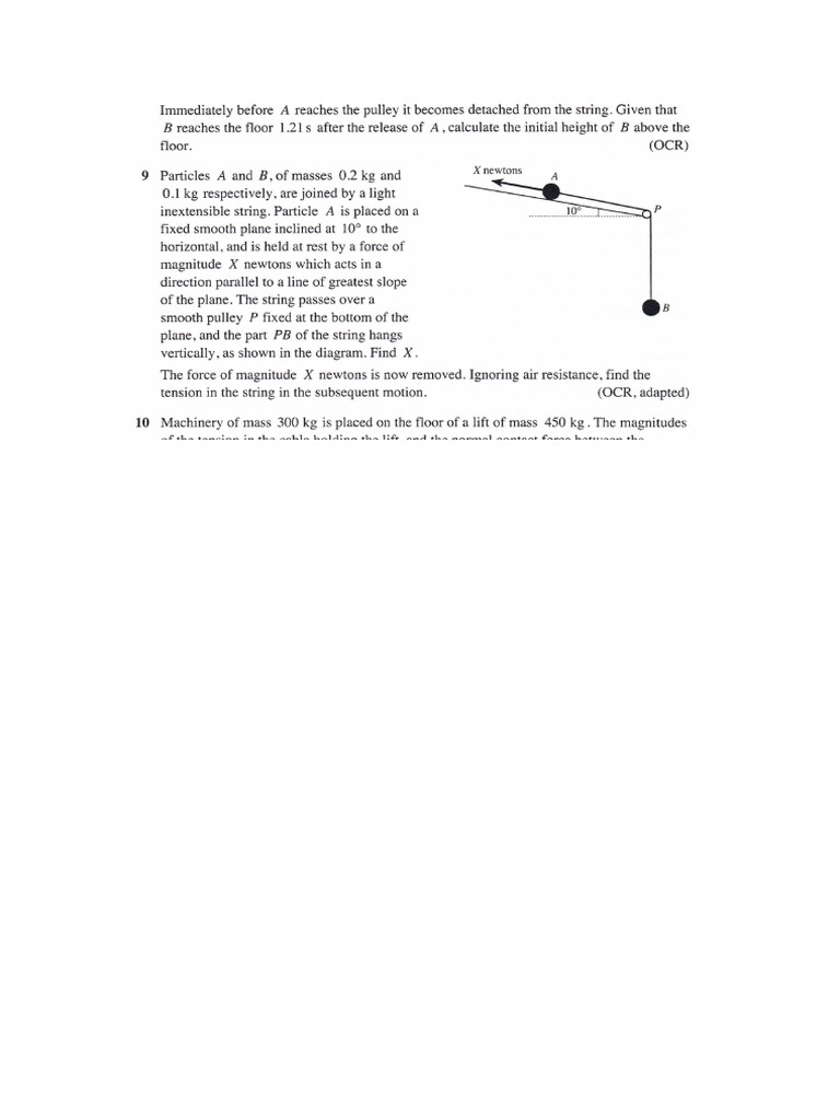 Basic Mechanics Questions