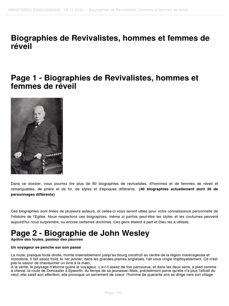 Biographie de Kathryn Kuhlman | PDF | John Wesley | Méthodisme
