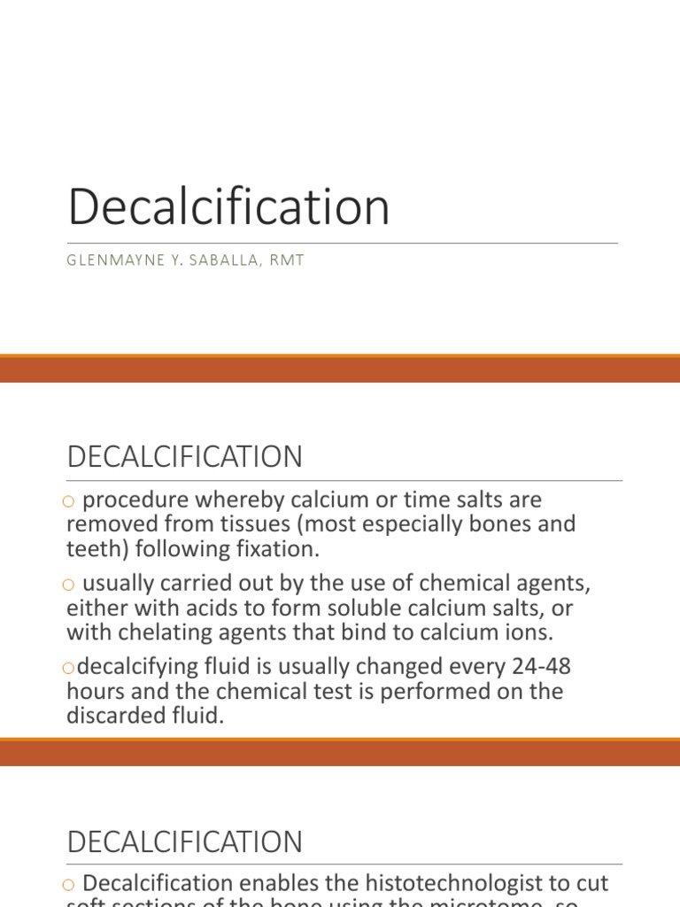 Decalcification | PDF