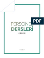 2022 Eylül Personel Arası Ders Müfredatı