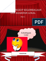 Materi Kelembagaan Kearifan Lokal Budaya Sumut Pert II